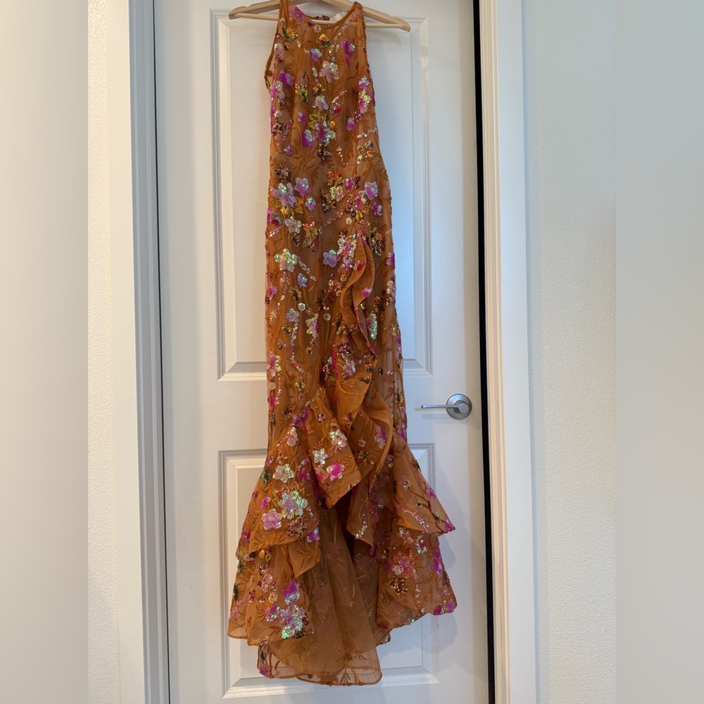 Bronx and Banco Sicilia Sequined Maxi Dress in coral multi - Picture 10 of 17